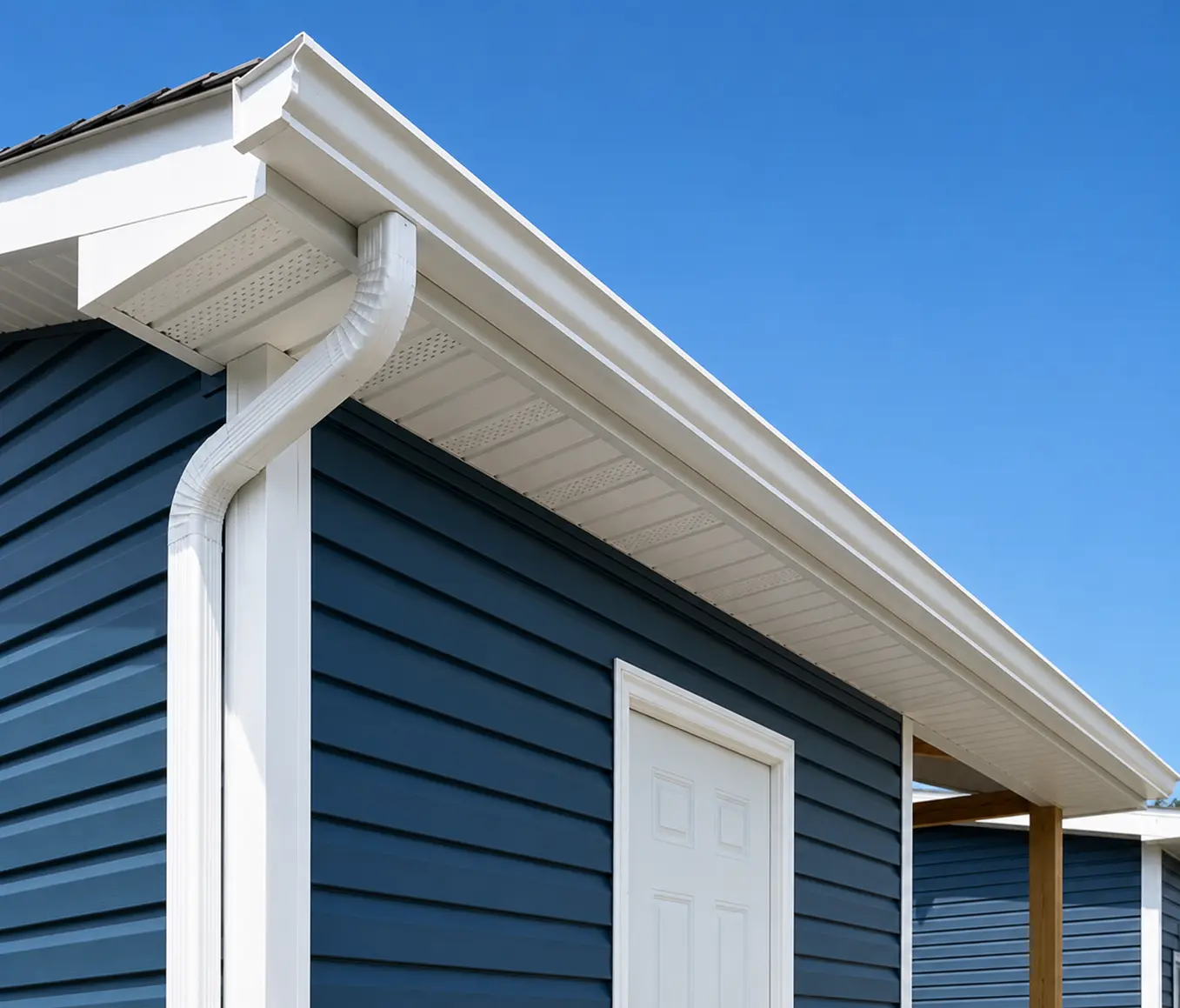 Seamless aluminum gutter installed on a Santa Barbara home