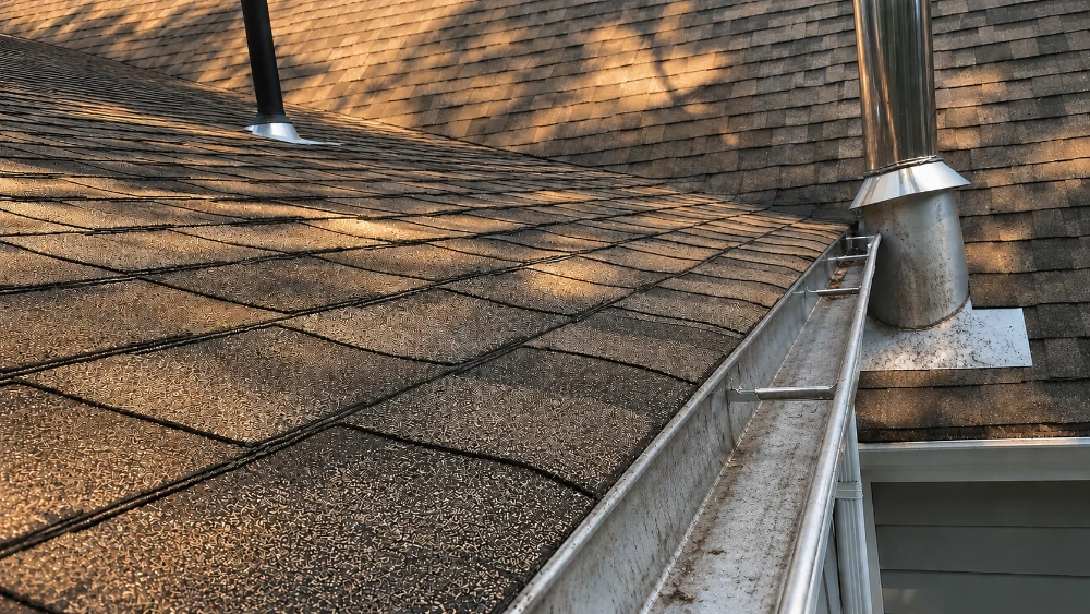 Clean gutter flowing freely after service - Mission Canyon Santa Barbara