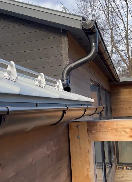 Half-round gutter profile installed on a Santa Barbara home