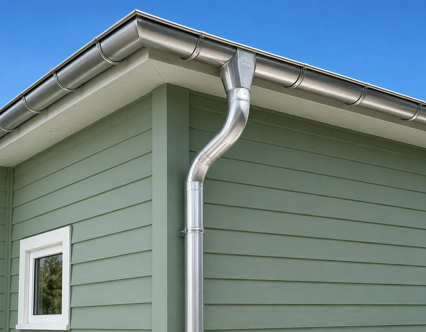 Zinc gutter installation for a Santa Barbara coastal home
