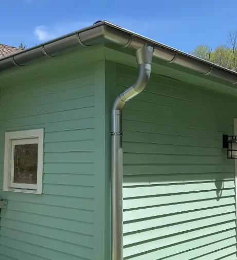 Downspout running down the corner of a Santa Barbara home